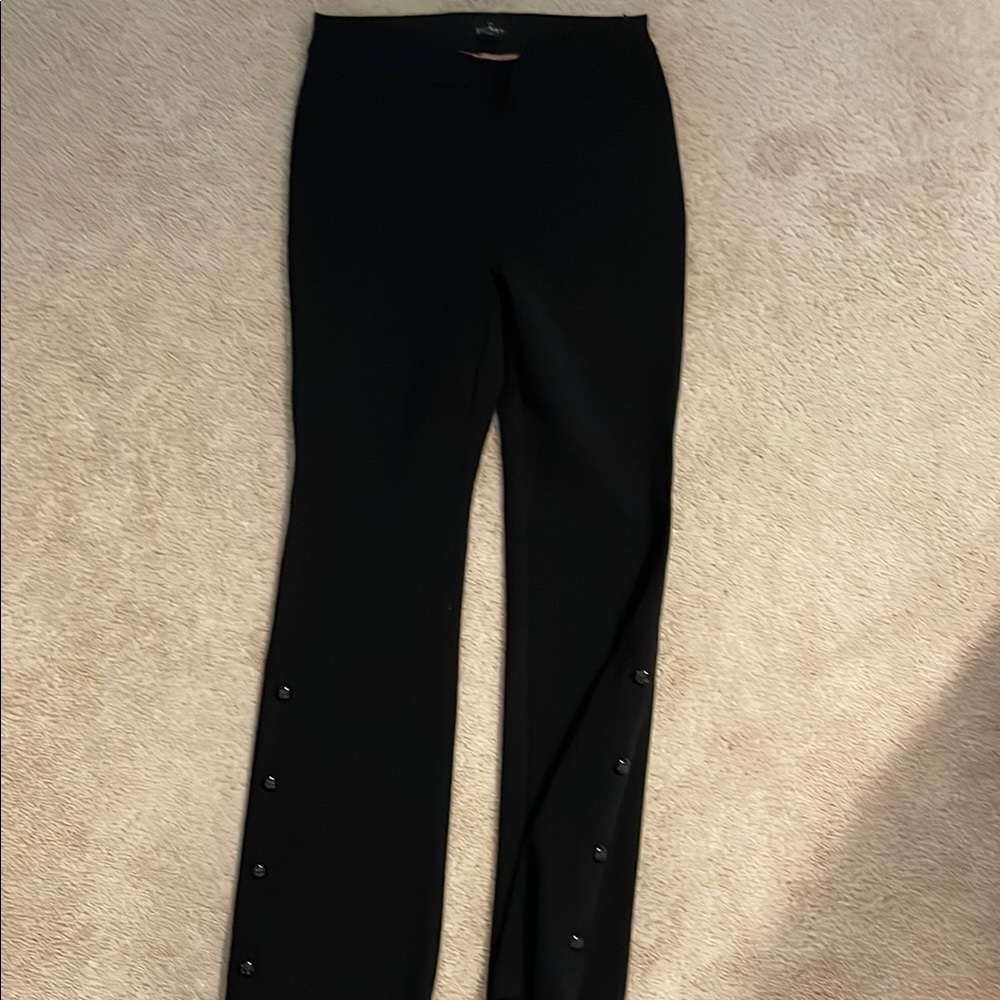 Black Straight Leg Pants with Streamlined Silhouette size 4